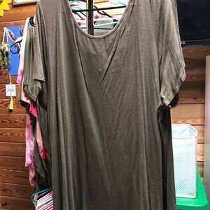 Lane Bryant Olive Green Shirt